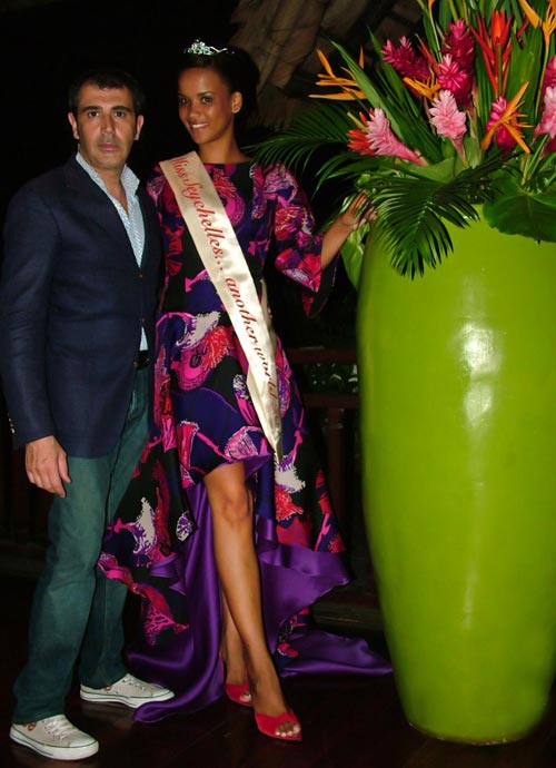 Michele Miglionico e miss Seychelles 2012 Sherlyn Furneau